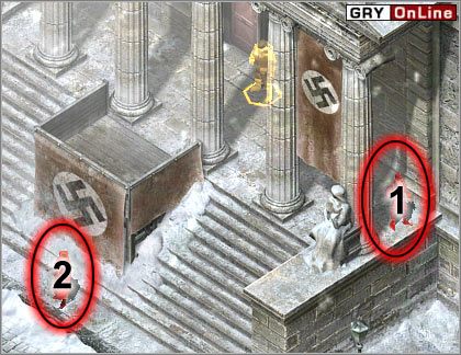 Wyjdź zielonym beretem przed budynek - [STALINGRAD] Misja 03 cz.5 - Commandos 3: Kierunek Berlin - poradnik do gry