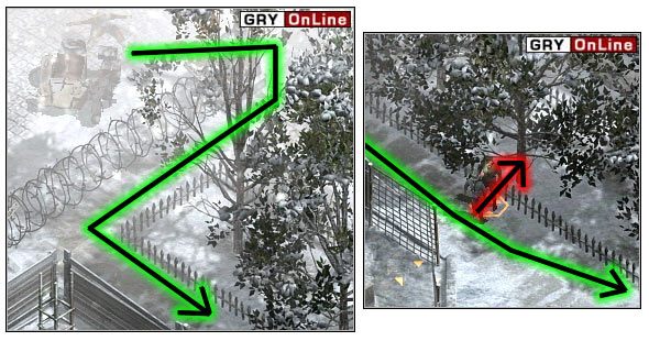 Teraz musisz zagadać jednego żołnierza, który stoi przy barierkach i nie pozwala twoim komandosom przejść za łuk triumfalny - [STALINGRAD] Misja 03 cz.8 - Commandos 3: Kierunek Berlin - poradnik do gry