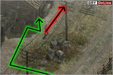 Spójrz dalej na drogę i na następny domek (gdzie masz przesunąć ekran - [EUROPA ŚRODKOWA] Misja 05 cz.2 - Commandos 3: Kierunek Berlin - poradnik do gry