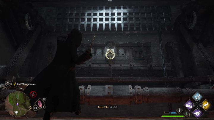 Musicie szybko użyć zaklęcia Accio na zaczepie z dołączonego obrazka - Hogwarts Legacy: Wielki Donżon (The High Keep) - Hogwarts Legacy - poradnik do gry