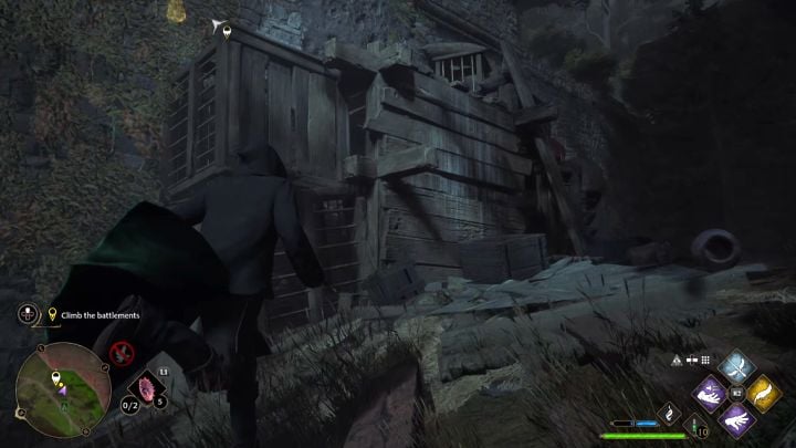 Główna brama zamku jest zamknięta - musicie ją otworzyć od drugiej strony i odblokujecie też dzięki temu przejście dla Natty - Hogwarts Legacy: Wielki Donżon (The High Keep) - Hogwarts Legacy - poradnik do gry