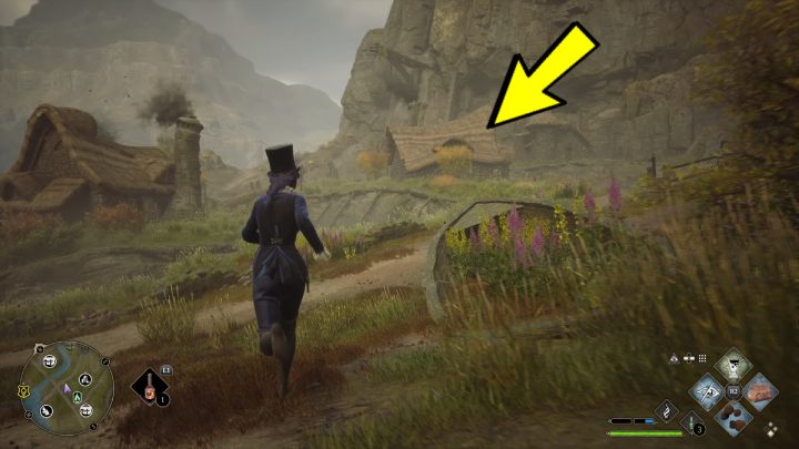 Stojąc plecami do punktu szybkiej podróży w Marunweem, skręćcie w prawo - Hogwarts Legacy: Posążki demimoza (Demiguise Statues) - Highlandy - Hogwarts Legacy - poradnik do gry