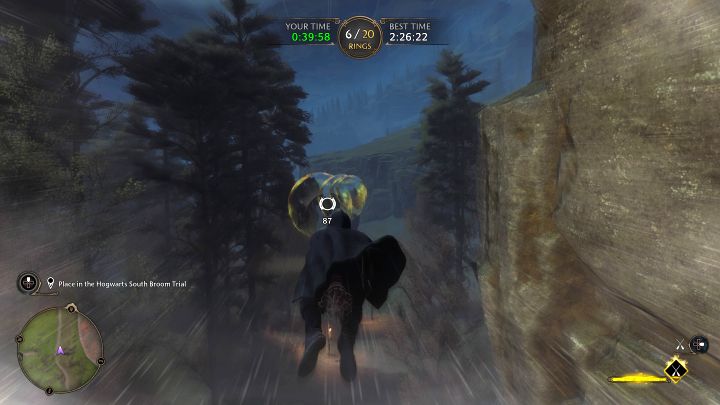 Założenia są identyczne do poprzedniego questu - musicie przelatywać przez pierścienie i dolecieć do mety w czasie krótszym niż 2 minuty i 26 sekund - Hogwarts Legacy: Zamiatanie konkurencji (Sweeping the Competition) - Hogwarts Legacy - poradnik do gry