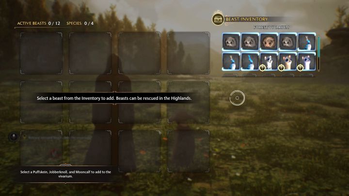 Wciśnijcie przycisk menu zarządzania zwierzętami (R1/RB na padzie) - Hogwarts Legacy: Skrzat, cap-sakwa i krosno (The Elf, The Nab-Sack, and the Loom) - Hogwarts Legacy - poradnik do gry