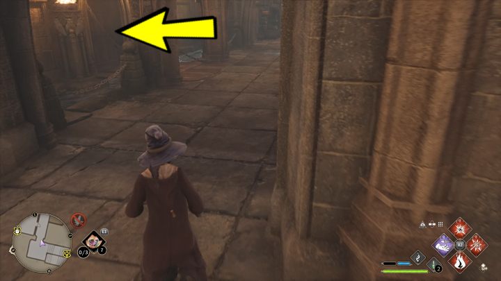 Zejdźcie na sam dół i przejdźcie koło posągu śpiącego smoka - Hogwarts Legacy: Posążki demimoza (Demiguise Statues) - Hogwart - Hogwarts Legacy - poradnik do gry