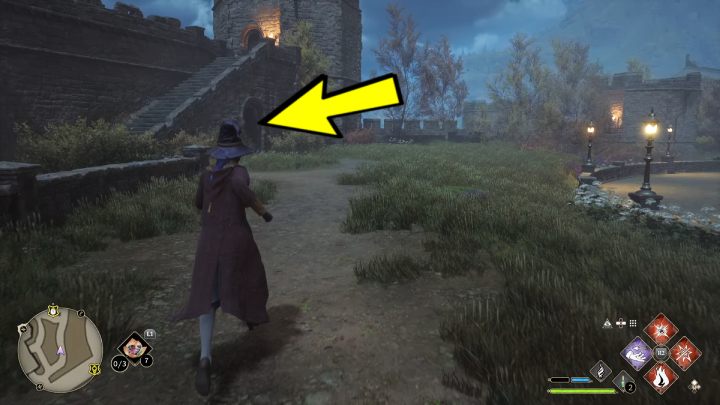 Odwróćcie się do bramy plecami i skręćcie w lewo - Hogwarts Legacy: Posążki demimoza (Demiguise Statues) - Hogwart - Hogwarts Legacy - poradnik do gry