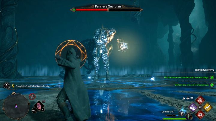 W drugiej częśći bitwy do pokonania jest boss - Obrońca Myślodsiewni - Hogwarts Legacy: Próba Charlesa Rookwooda (Charles Rookwoods Trial) - Hogwarts Legacy - poradnik do gry