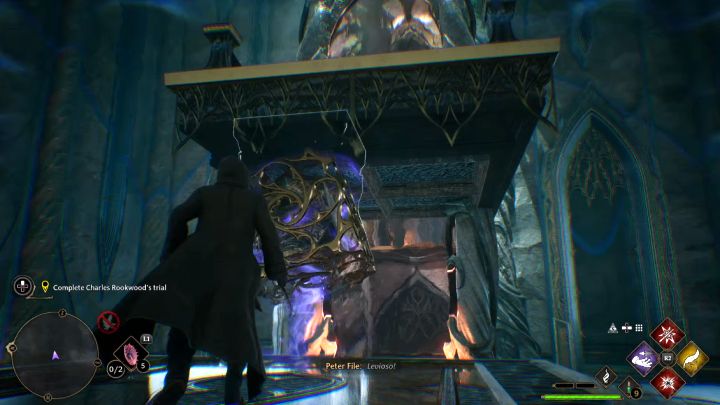 Użyjcie Levioso na skrzynce (w tym wymiarze nie ma jej górnej części) - Hogwarts Legacy: Próba Charlesa Rookwooda (Charles Rookwoods Trial) - Hogwarts Legacy - poradnik do gry