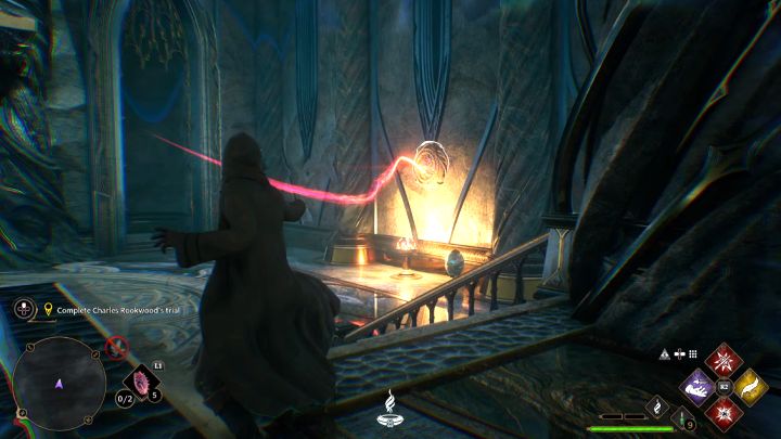 Po bitwie upewnijcie się, że przeszliście przez niebieską bramę, tzn - Hogwarts Legacy: Próba Charlesa Rookwooda (Charles Rookwoods Trial) - Hogwarts Legacy - poradnik do gry