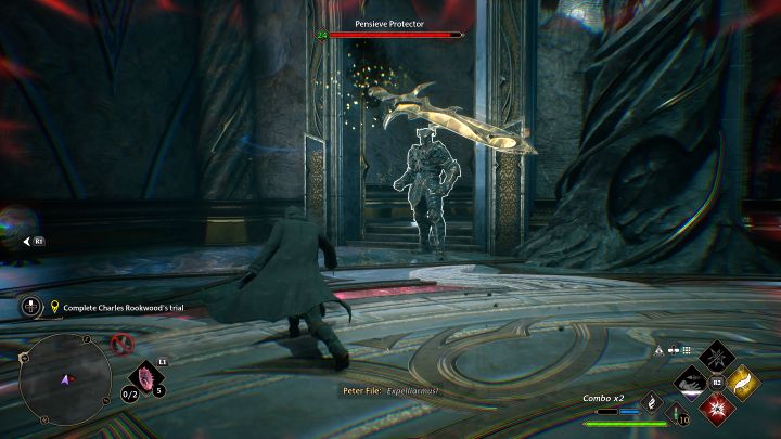 Na dole aktywuje się dwóch większych strażników - Hogwarts Legacy: Próba Charlesa Rookwooda (Charles Rookwoods Trial) - Hogwarts Legacy - poradnik do gry
