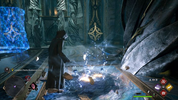 W nowej lokacji czwarty krąg pradawnej magii zlokalizowany jest po prawej stronie - wejdźcie w interakcję z nim - Hogwarts Legacy: Próba Charlesa Rookwooda (Charles Rookwoods Trial) - Hogwarts Legacy - poradnik do gry