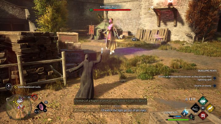 Na zamkowym dziedzińcu przebywają kolejne gobliny i pojawią się też czarnoksiężnicy - Hogwarts Legacy: Próba Charlesa Rookwooda (Charles Rookwoods Trial) - Hogwarts Legacy - poradnik do gry