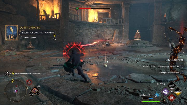 Ścieżka doprowadzi Was do sali z czwartą zamkniętą bramą z ćmami (na piętrze) - Hogwarts Legacy: Hełm Urtkota (The Helm of Urtkot) - Hogwarts Legacy - poradnik do gry