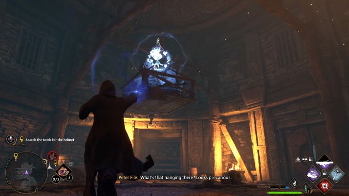 Dotrzecie do pomieszczenia z wiszącym ładunkiem - Hogwarts Legacy: Hełm Urtkota (The Helm of Urtkot) - Hogwarts Legacy - poradnik do gry