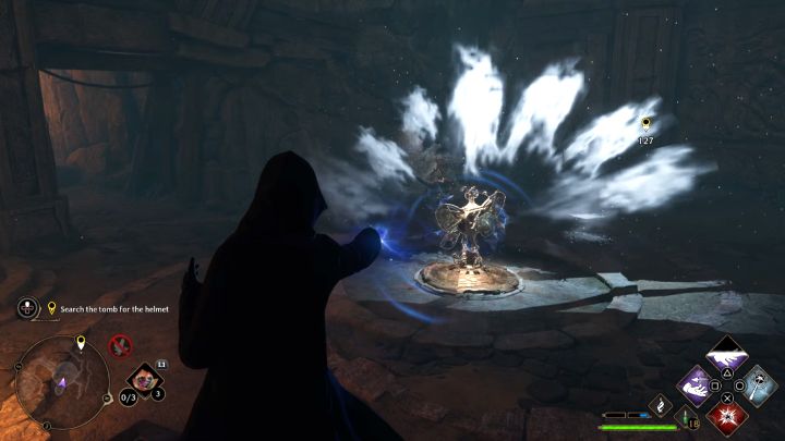 Centralny mechanizm może doprowadzać do podnoszenia kamiennego bloku - Hogwarts Legacy: Hełm Urtkota (The Helm of Urtkot) - Hogwarts Legacy - poradnik do gry