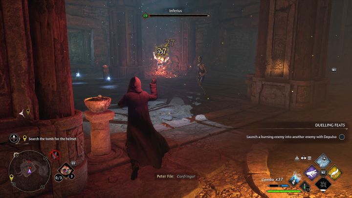 W pomieszczeniu przypominającym katakumby po raz pierwszy spotkacie potwory Inferi - Hogwarts Legacy: Hełm Urtkota (The Helm of Urtkot) - Hogwarts Legacy - poradnik do gry