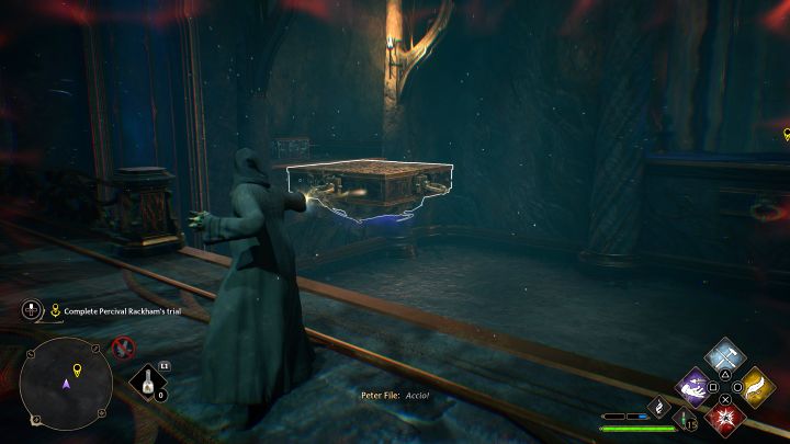 Przeszukajcie skrzynię z lootem i zeskoczcie na dół - Hogwarts Legacy: Próba Parsifala Rackhama (Percival Rackhams Trial) - Hogwarts Legacy - poradnik do gry