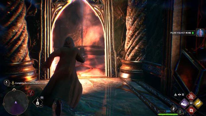 W nowej lokacji od razu znajdziecie krąg pradawnej magii - wejdźcie w interakcję z nim - Hogwarts Legacy: Próba Parsifala Rackhama (Percival Rackhams Trial) - Hogwarts Legacy - poradnik do gry