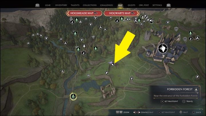 Link do mapy: Merlin Trial - North Hogwarts Region #1 - Hogwarts Legacy: Północny Rejon Hogwartu - wszystkie Łamigłówki Merlina - Hogwarts Legacy - poradnik do gry