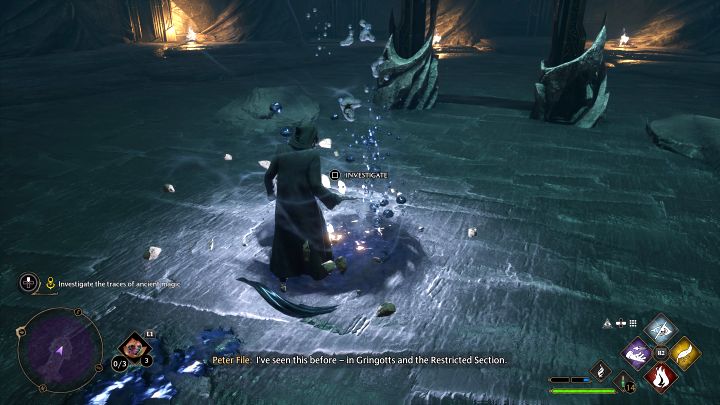 Po wygranej bitwie pozbierajcie loot z okolicy (w tym także z dużych skrzyń) i zlokalizujcie na ziemi magiczny krąg - Hogwarts Legacy: Spoczynek Jackdawa (Jackdaws Rest) - Hogwarts Legacy - poradnik do gry