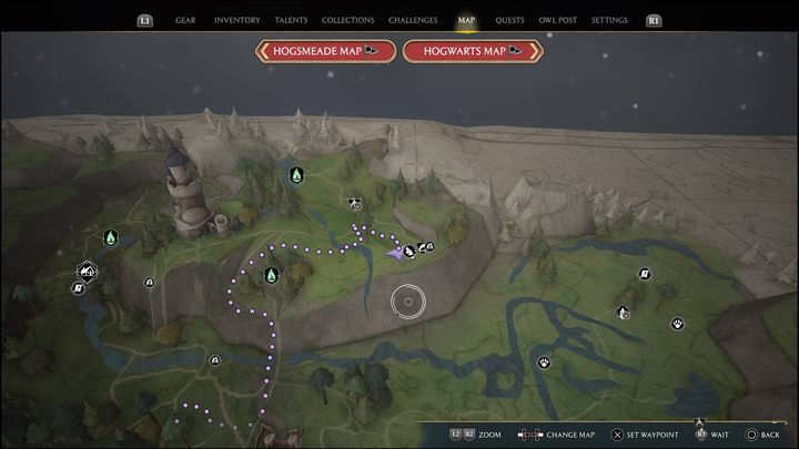 Link do mapy: Merlin Trial - North Ford Bog #3 - Hogwarts Legacy: Torfowiska Północnej Przeprawy - wszystkie Łamigłówki Merlina - Hogwarts Legacy - poradnik do gry