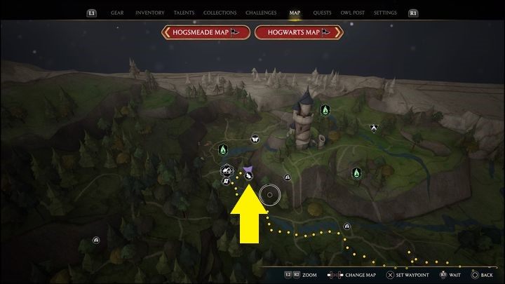 Link do mapy: Merlin Trial - North Ford Bog #2 - Hogwarts Legacy: Torfowiska Północnej Przeprawy - wszystkie Łamigłówki Merlina - Hogwarts Legacy - poradnik do gry