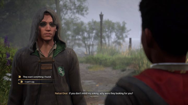 W trakcie spotkania z Natai pojawiają się małe wybory - możecie wyjawić szczegóły o wydarzeniach z Hogsmeade lub zachować to dla siebie (nie ma to wpływu na dalsze relacje z uczennicą) - Hogwarts Legacy: Dziewczyna z Uagadou (The Girl from Uagadou) - Hogwarts Legacy - poradnik do gry