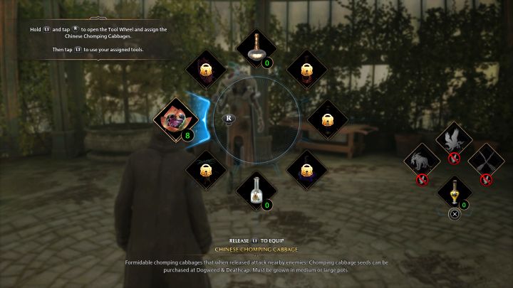 Załączy się samouczek z używania wspomagaczy (Tools) - Hogwarts Legacy: Zajęcia z zielarstwa (Herbology Class) - Hogwarts Legacy - poradnik do gry