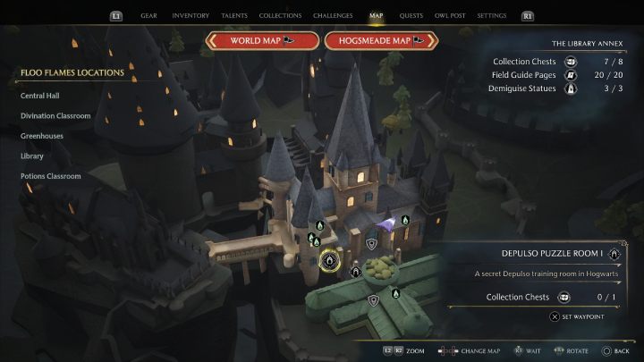 Pokój łamigłówek Depulso 1 (Depulso Puzzle Room 1) będzie odblokowane po wykonaniu misji pobocznej Sala Herodiany (The Hall of Herodiana) - Hogwarts Legacy: Pokój łamigłówek Depulso 1 (Depulso Puzzle Room 1) - Hogwarts Legacy - poradnik do gry