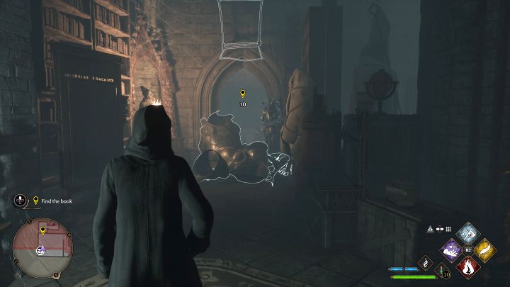 Dzięki ominięciu duchów dotrzecie do kolejnych schodów i zejdziecie na jeszcze niższy poziom - Hogwarts Legacy: Sekrety działu Ksiąg Zakazanych (Secrets of the Restricted Section) - Hogwarts Legacy - poradnik do gry