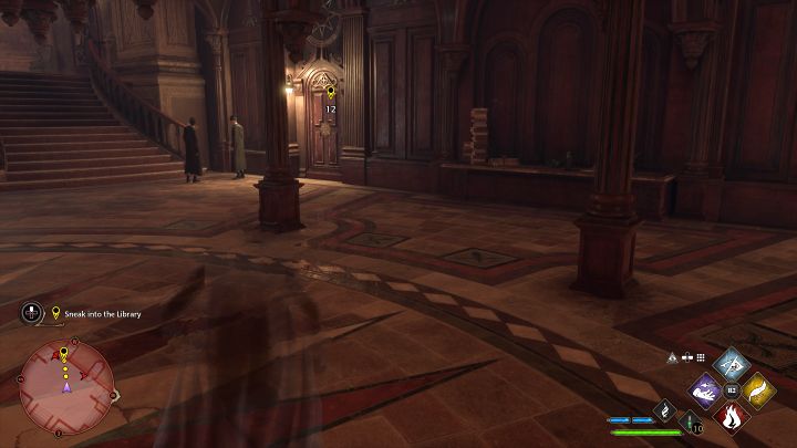 Wejście do biblioteki jest na wprost - Hogwarts Legacy: Sekrety działu Ksiąg Zakazanych (Secrets of the Restricted Section) - Hogwarts Legacy - poradnik do gry
