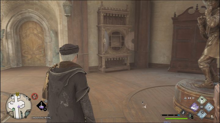 Szafka znajduje się na piętrze, do którego dostaliście się schodząc po schodach - Hogwarts Legacy: Wszystkie Klucze Dedala - Hogwarts Legacy - poradnik do gry