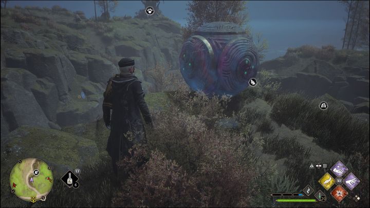 Znajdować się będzie na wzniesieniu po lewej stronie - Hogwarts Legacy: Region Feldcroft - wszystkie Łamigłówki Merlina - Hogwarts Legacy - poradnik do gry