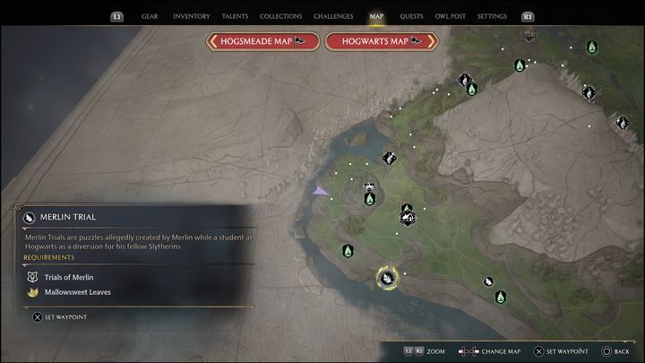 Link do mapy: Merlin Trial #14 (Feldcroft Region) - Hogwarts Legacy: Region Feldcroft - wszystkie Łamigłówki Merlina - Hogwarts Legacy - poradnik do gry