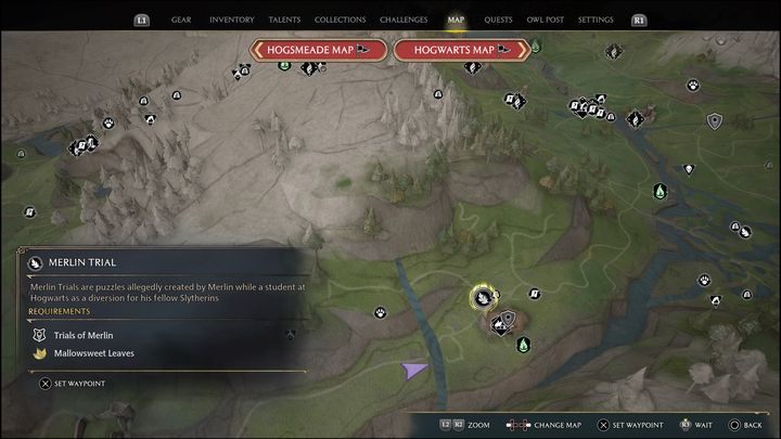 Link do mapy: Merlin Trial - Feldcroft Region #10 - Hogwarts Legacy: Region Feldcroft - wszystkie Łamigłówki Merlina - Hogwarts Legacy - poradnik do gry