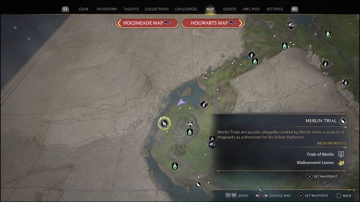 Link do mapy: Merlin Trial - Feldcroft Region #6 - Hogwarts Legacy: Region Feldcroft - wszystkie Łamigłówki Merlina - Hogwarts Legacy - poradnik do gry
