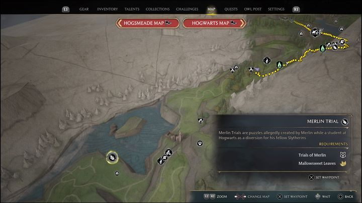 Link do mapy: Merlin Trial - Feldcroft Region #4 - Hogwarts Legacy: Region Feldcroft - wszystkie Łamigłówki Merlina - Hogwarts Legacy - poradnik do gry