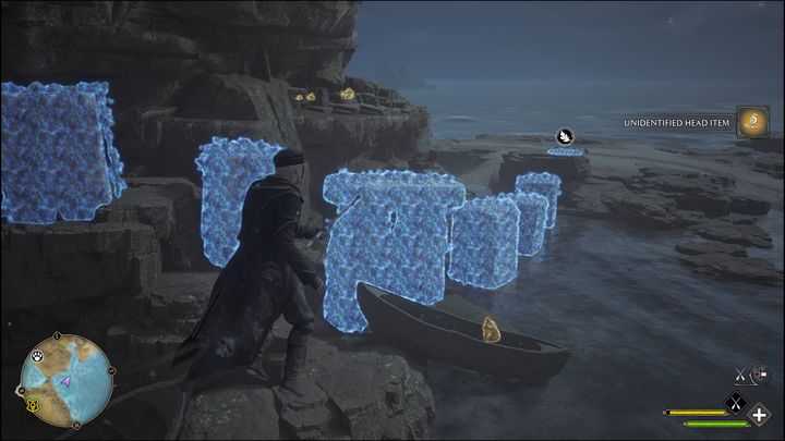 Aby rozwiązać zagadkę, wystarczy wskoczyć na każdą z kamiennych platform - Hogwarts Legacy: Cragcroftshire - wszystkie Łamigłówki Merlina - Hogwarts Legacy - poradnik do gry