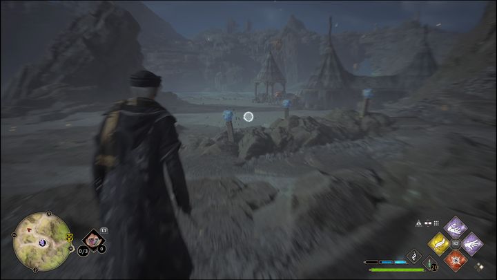 Aby rozwiązać zagadkę, wystarczy zniszczyć wszystkie dziewięć kul, które są umiejscowione na wzniesieniach - Hogwarts Legacy: Cragcroftshire - wszystkie Łamigłówki Merlina - Hogwarts Legacy - poradnik do gry