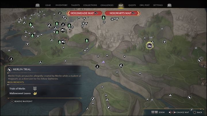 Link do mapy: Merlin Trial - Cragcroftshire #2 - Hogwarts Legacy: Cragcroftshire - wszystkie Łamigłówki Merlina - Hogwarts Legacy - poradnik do gry