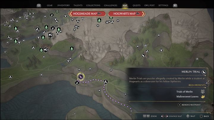 Link do mapy: Merlin Trial - Cragcroftshire #1 - Hogwarts Legacy: Cragcroftshire - wszystkie Łamigłówki Merlina - Hogwarts Legacy - poradnik do gry