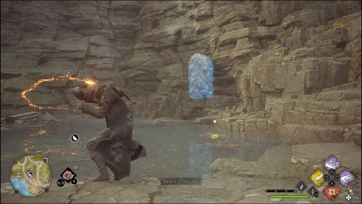 Po aktywowaniu Łamigłówki, skorzystajcie z zaklęcia Revelio, aby dowiedzieć się, gdzie znajdują się kamienne bloki, które musicie zniszczyć - Hogwarts Legacy: Wybrzeże Clagmar - wszystkie Łamigłówki Merlina - Hogwarts Legacy - poradnik do gry