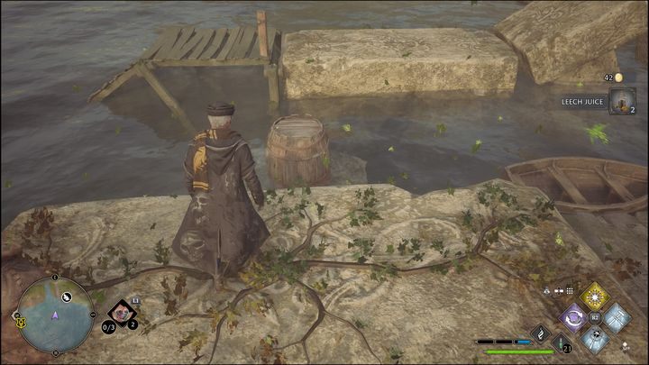 Następnie skoczcie na platformę, która znajduje się pod wodą - Hogwarts Legacy: Jezioro Marunweem - wszystkie Łamigłówki Merlina - Hogwarts Legacy - poradnik do gry