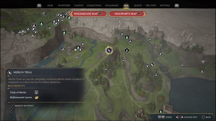 Link do mapy: Merlin Trial - Poidsear Coast #9 - Hogwarts Legacy: Wybrzeże Kłusowników - wszystkie Łamigłówki Merlina - Hogwarts Legacy - poradnik do gry