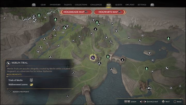 Link do mapy: Merlin Trial - Poidsear Coast #8 - Hogwarts Legacy: Wybrzeże Kłusowników - wszystkie Łamigłówki Merlina - Hogwarts Legacy - poradnik do gry