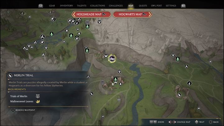Link do mapy: Merlin Trial - Poidsear Coast #2 - Hogwarts Legacy: Wybrzeże Kłusowników - wszystkie Łamigłówki Merlina - Hogwarts Legacy - poradnik do gry
