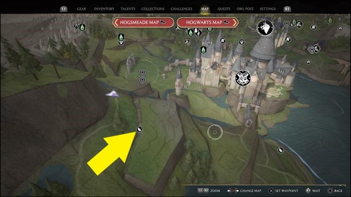 Link do mapy: Merlin Trial - South Hogwarts Region #13 - Hogwarts Legacy: Południowy Rejon Hogwartu - wszystkie Łamigłówki Merlina - Hogwarts Legacy - poradnik do gry