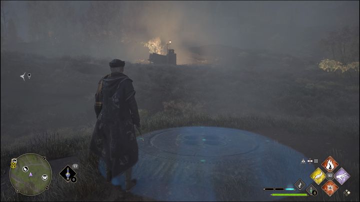 Próba polega na przyniesieniu za pomocą zaklęcia Accio, trzech grup kul, które zostały ukryte w okolicy - Hogwarts Legacy: Południowy Rejon Hogwartu - wszystkie Łamigłówki Merlina - Hogwarts Legacy - poradnik do gry