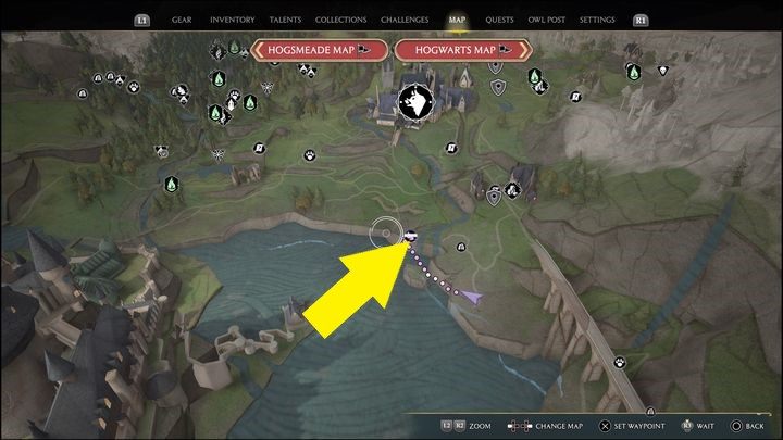 Link do mapy: Merlin Trial - South Hogwarts Region #3 - Hogwarts Legacy: Południowy Rejon Hogwartu - wszystkie Łamigłówki Merlina - Hogwarts Legacy - poradnik do gry