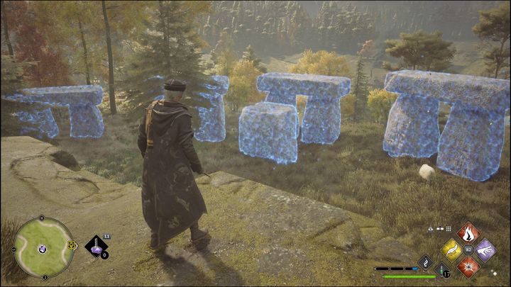 Po aktywowaniu próby, Waszym zadaniem będzie wylądowanie na każdej z platform - Hogwarts Legacy: Dolina Hogwartu - wszystkie Łamigłówki Merlina - Hogwarts Legacy - poradnik do gry